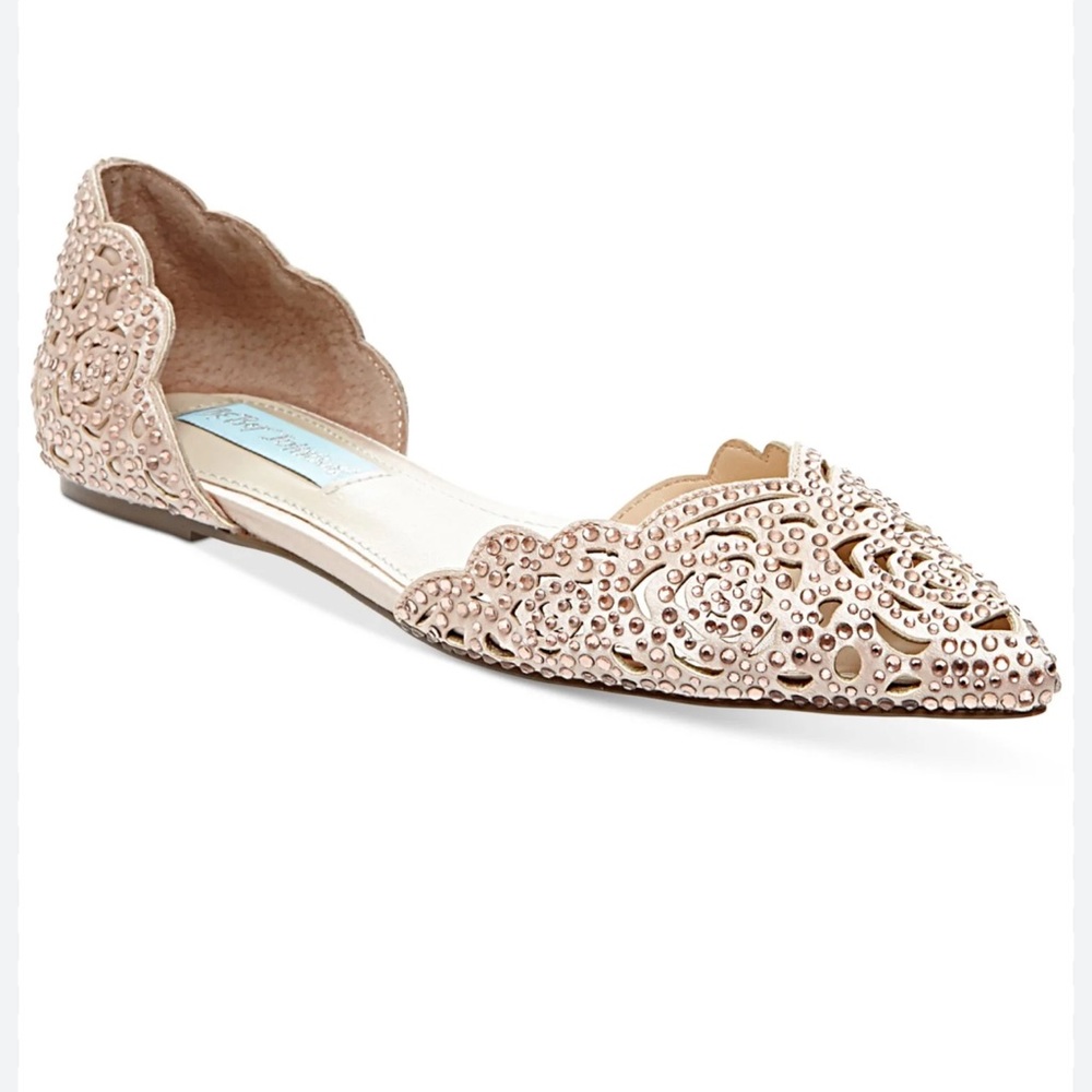 Rose Gold Betsey Johnson Lucy Flats